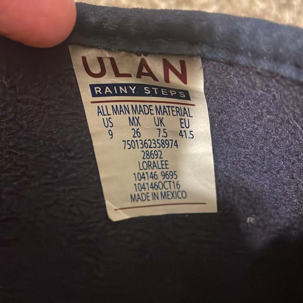 ULAN rainy steps boots blue size 9 - Picture 6 of 8